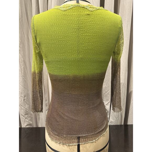 Ann Ferriday Rare Dip Dyed Spider Mesh Boho Fairy Top S/M - Picture 4 of 6